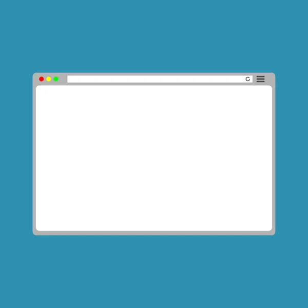 Web einfache Browser-Fenster weiß — Stockvektor
