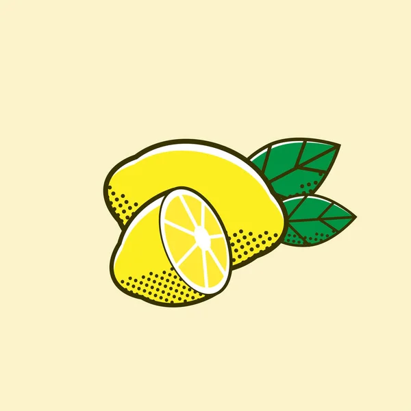 柠檬叶子隔离 — 图库矢量图片