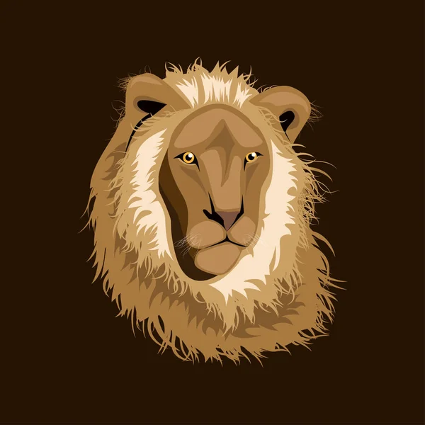 Lion head illustration ,vector — Stock Vector