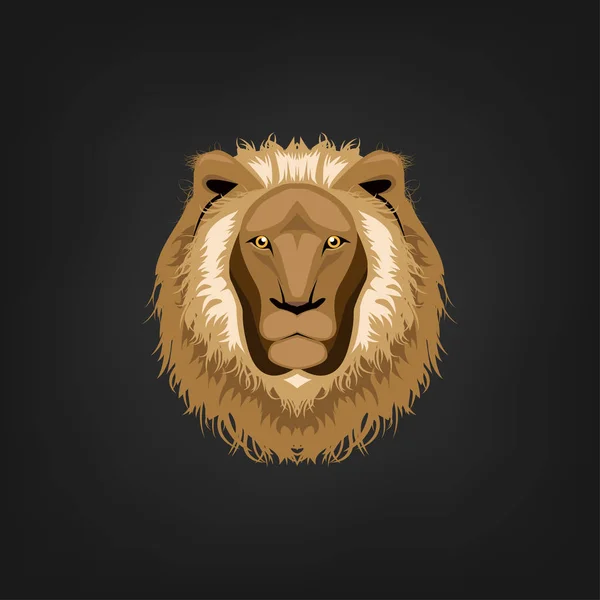 Ilustração da cabeça de leão, vetor —  Vetores de Stock