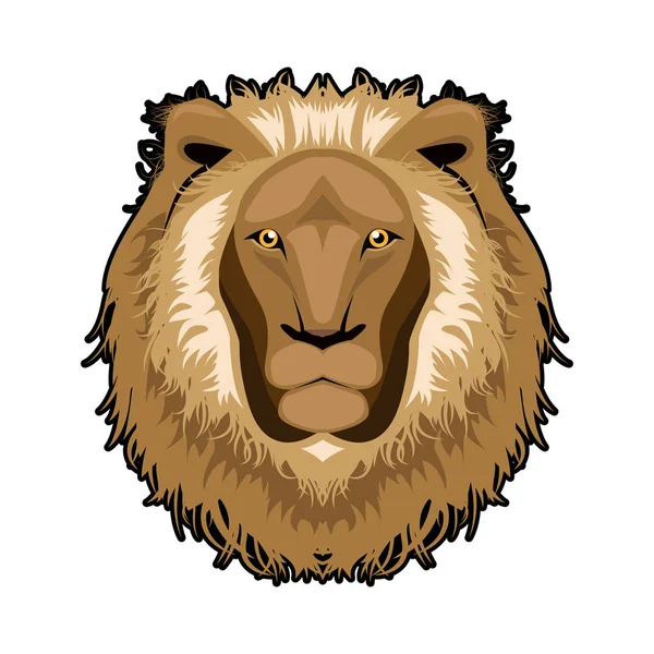 Lion head illustration, vektor — Stock vektor