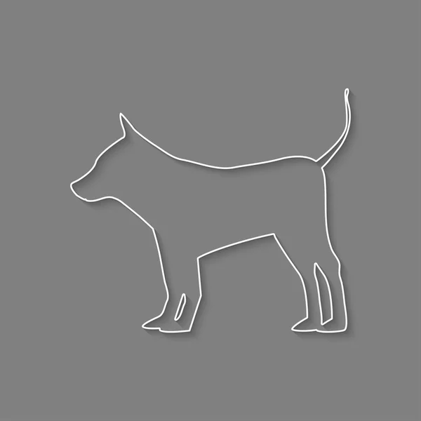 Вектор значка собачої лінії — стоковий вектор