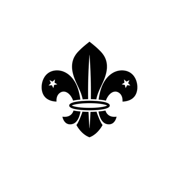 Fleur de lis - design de símbolo francês, organizações de escoteiros, heráldica francesa — Vetor de Stock