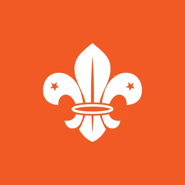 Fleur de lis - französisches Symboldesign, Pfadfinderorganisationen, französische Heraldik — Stockvektor