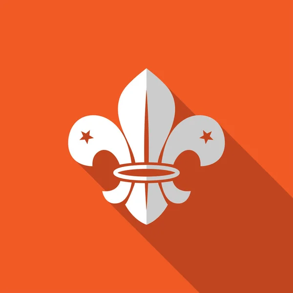 Fleur de lis - französisches Symboldesign, Pfadfinderorganisationen, französische Heraldik — Stockvektor