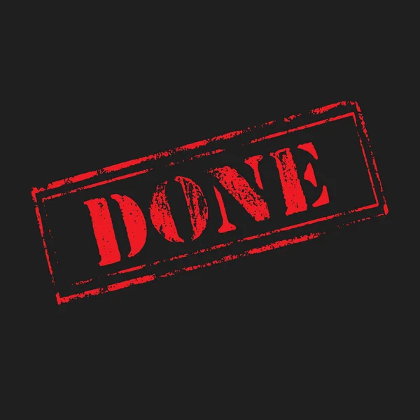 上の"done"のゴム印 — ストックベクタ