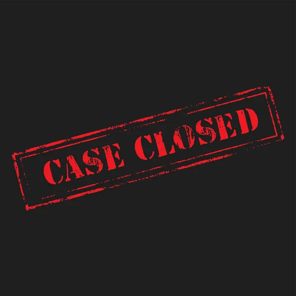 Carimbo de borracha "CASE CLOSED" — Vetor de Stock