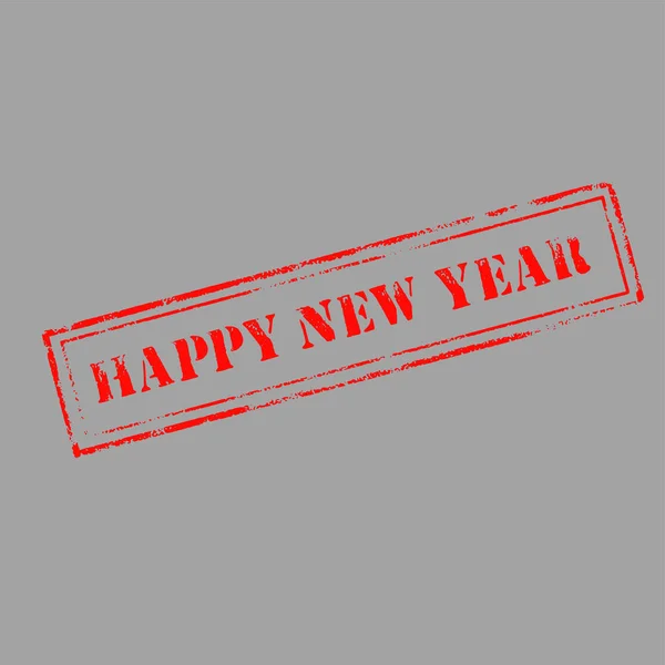 'feliz año nuevo' sello de goma — Vector de stock