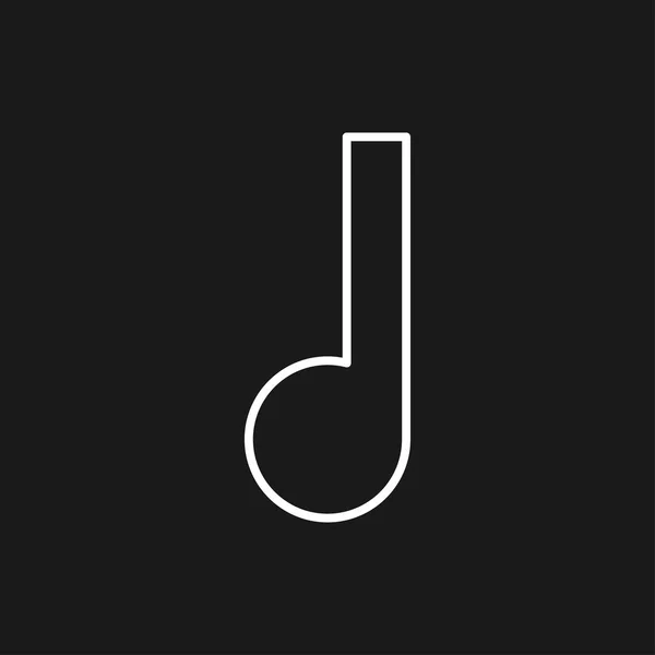 Nota musical Icon Vector — Vetor de Stock