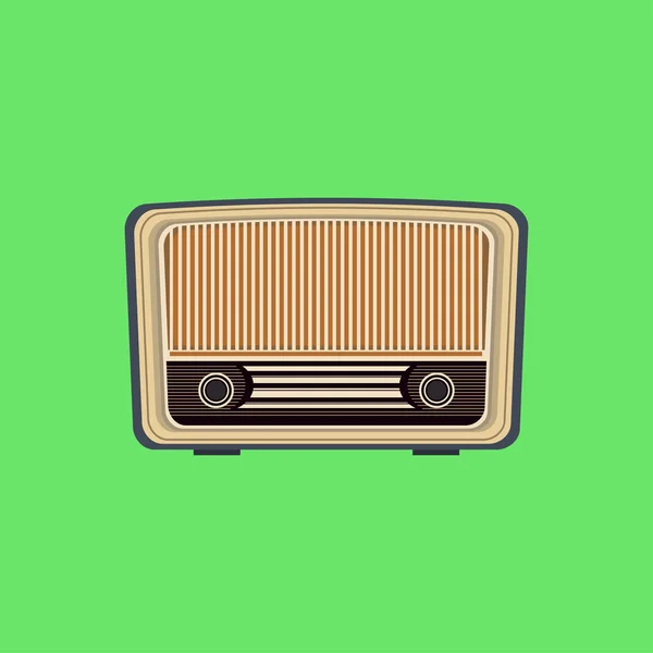 Retro Radio Icon Vektor — Stockvektor