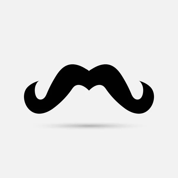 Moustache vecteur sur fond blanc — Image vectorielle