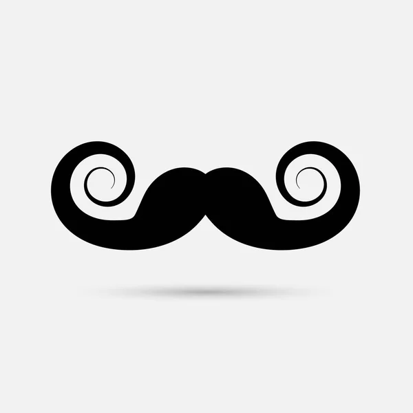 Moustache vecteur sur fond blanc — Image vectorielle