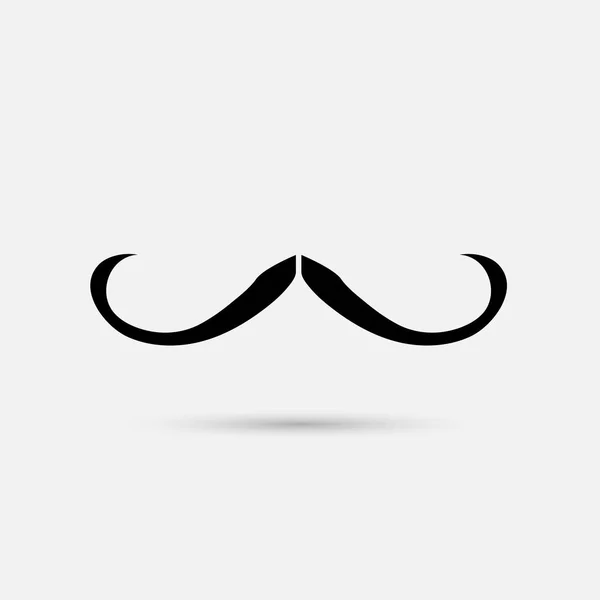 Moustache vecteur sur fond blanc — Image vectorielle