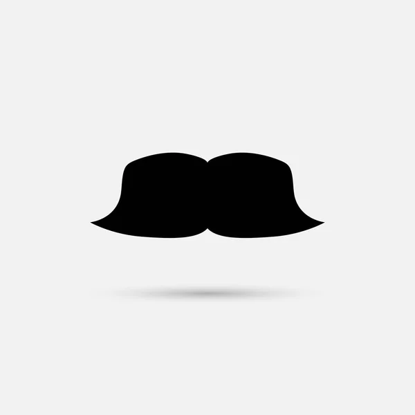 Vector de bigote sobre fondo blanco — Vector de stock