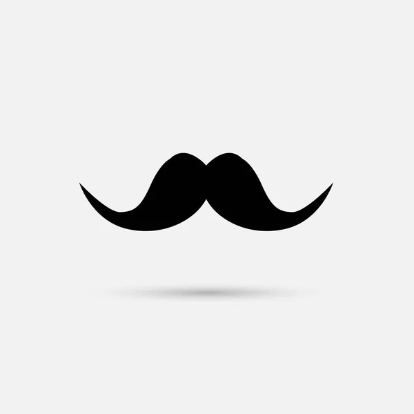 Moustache vecteur sur fond blanc — Image vectorielle