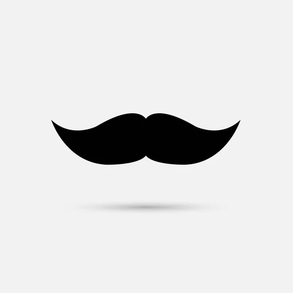 Moustache vecteur sur fond blanc — Image vectorielle