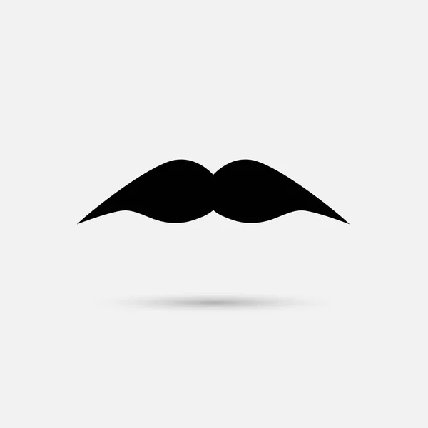 Moustache vecteur sur fond blanc — Image vectorielle