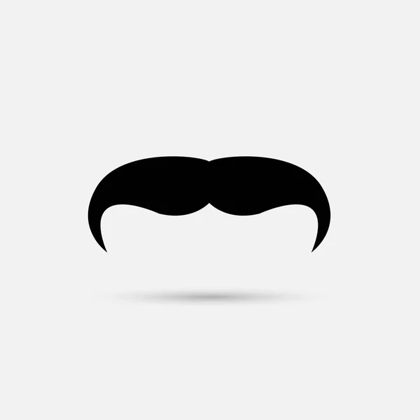 Moustache vecteur sur fond blanc — Image vectorielle