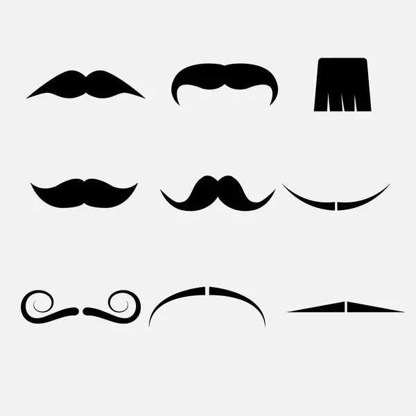 Moustache vecteur sur fond blanc — Image vectorielle