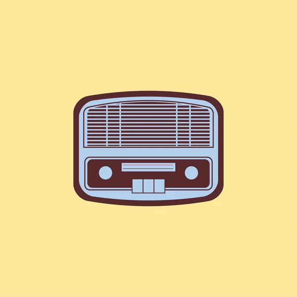 Retro Radio vector icono — Archivo Imágenes Vectoriales