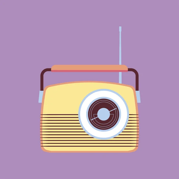 Vetor de ícone de rádio retro — Vetor de Stock