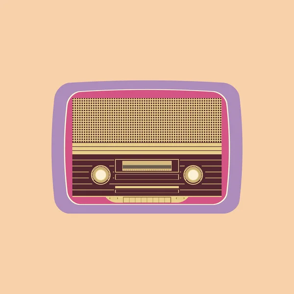 Vetor de ícone de rádio retro — Vetor de Stock