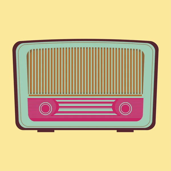 Retro Radio vector icono — Archivo Imágenes Vectoriales