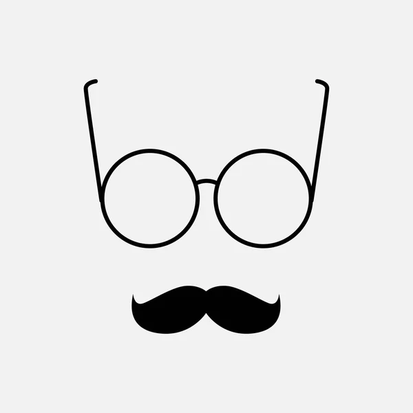 Вектор вуса значком окуляри на білому тлі — стоковий вектор