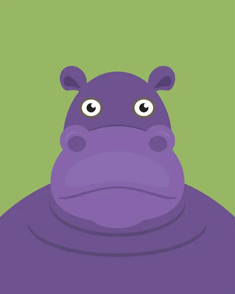 Hipopótamo vector, Animales de diseño — Vector de stock