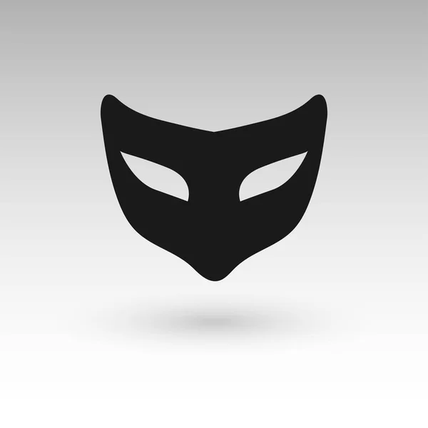 Maskers silhouet in zwarte vector — Stockvector