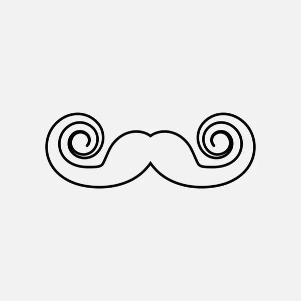 Moustache vecteur sur fond blanc — Image vectorielle