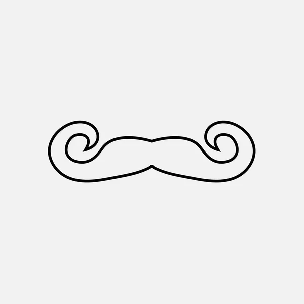 Moustache vecteur sur fond blanc — Image vectorielle