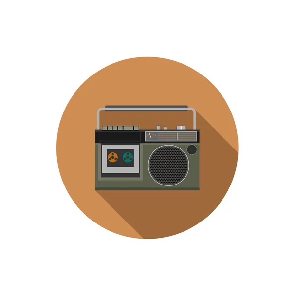 Vetor de ícone de rádio retro — Vetor de Stock