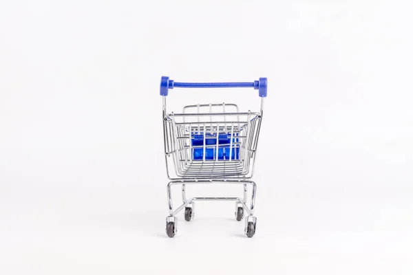 Shopping cart  on white  background — Stock Photo, Image