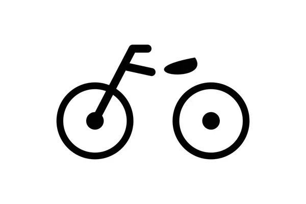 ไอคอนจักรยานบนพื้นหลังสีขาว — ภาพเวกเตอร์สต็อก
