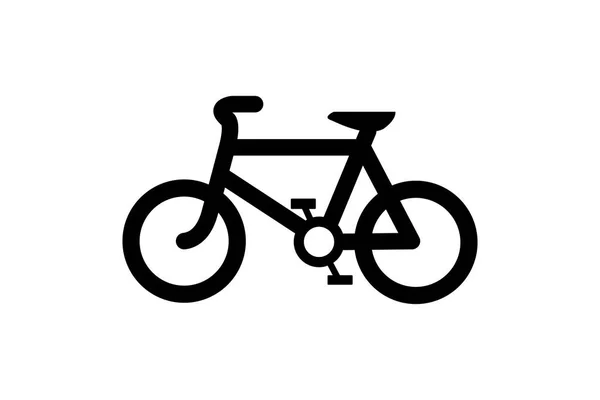 Icono de bicicleta sobre fondo blanco — Vector de stock