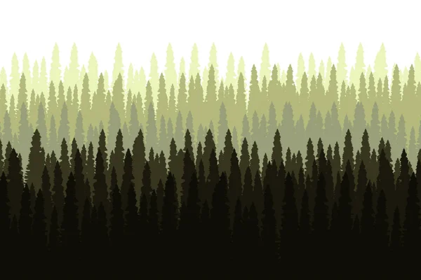 Pine forest  landscape vector — Stock Vector