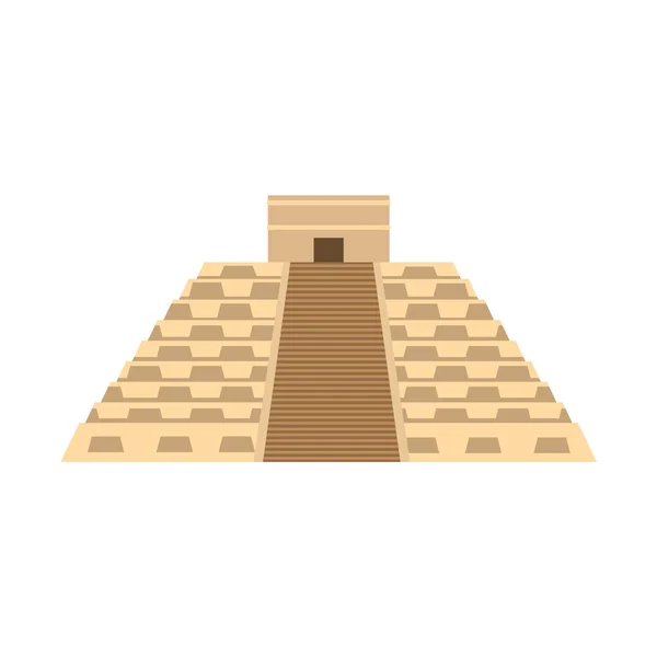 Pirâmide Maia, Templo de Kukulkan pirâmide Maia — Vetor de Stock