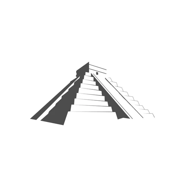 Пирамида Майя, Храм пирамиды Кукулкан Майя — стоковый вектор
