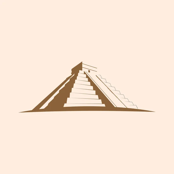 Пирамида Майя, Храм пирамиды Кукулкан Майя — стоковый вектор