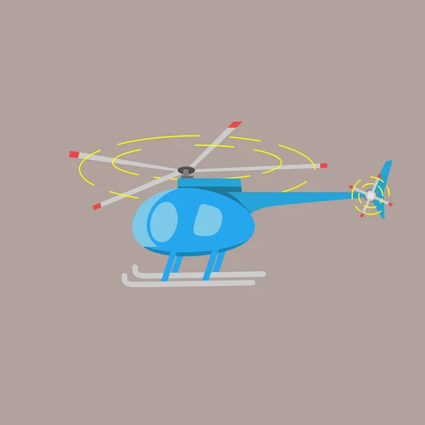 Ilustración vectorial de helicóptero plano — Vector de stock