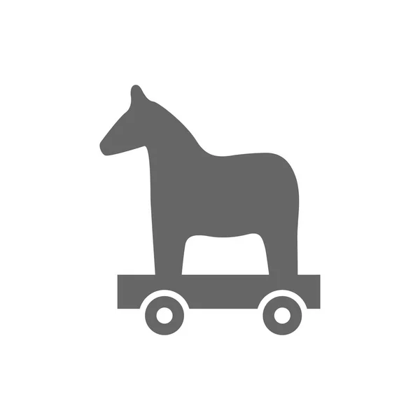 Paard van Troje vector, houten paard — Stockvector