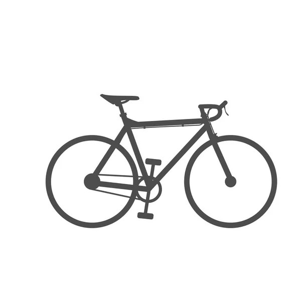 Icono de bicicleta sobre fondo blanco — Vector de stock