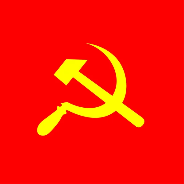 Martillo y hoz vector símbolo comunista — Vector de stock