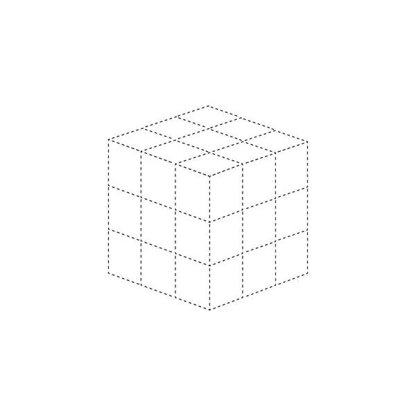 Ícone de design de logotipo cubo 3d, vetor — Vetor de Stock