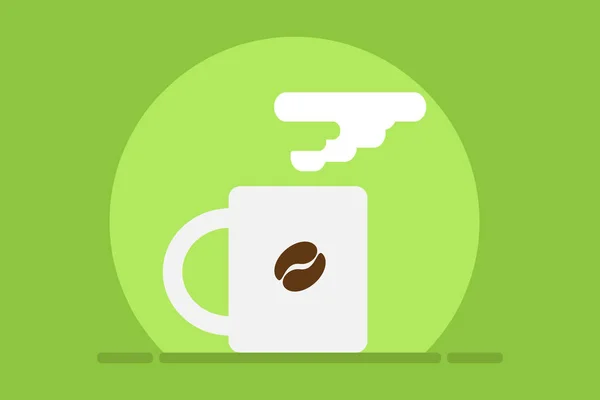 Kaffeetassen-Vektor-Illustration im flachen Stil — Stockvektor