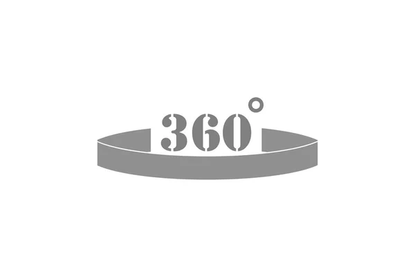 360-Grad-Ansicht Vektorsymbol — Stockvektor