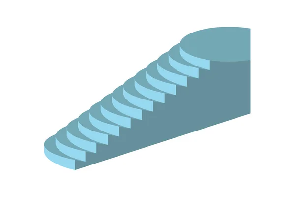 Escaliers sur fond blanc, vecteur — Image vectorielle