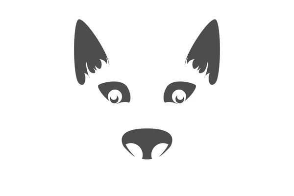 Dog symbol on white background — Stock Vector
