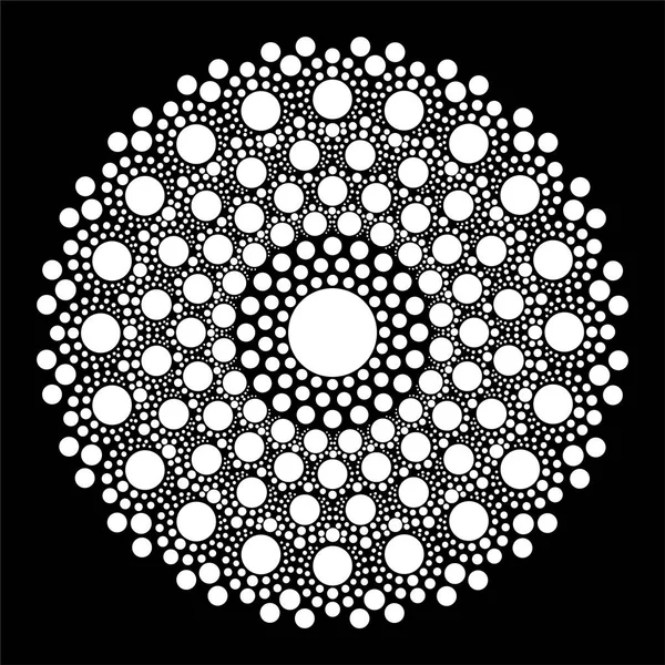 Circle Mandala  Vector on black background — Stock Vector